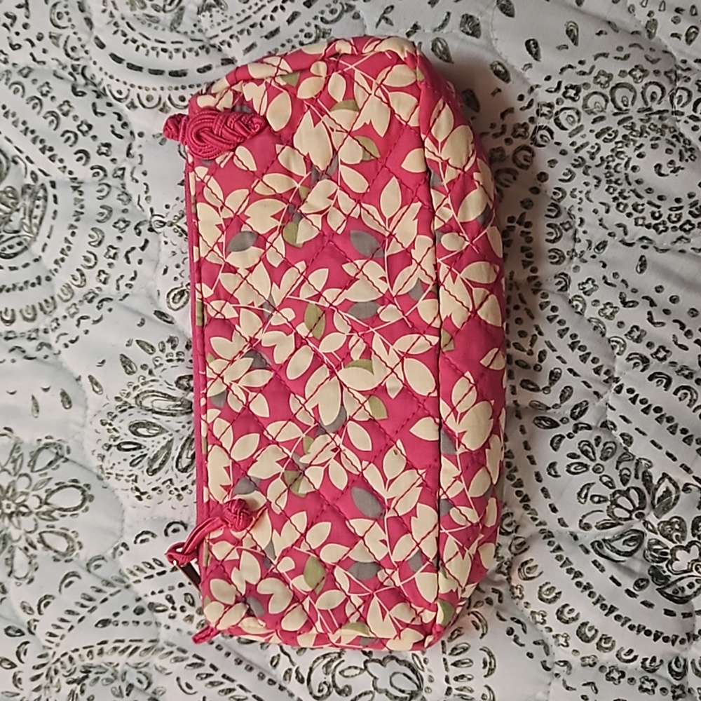 Pink floral pencil case